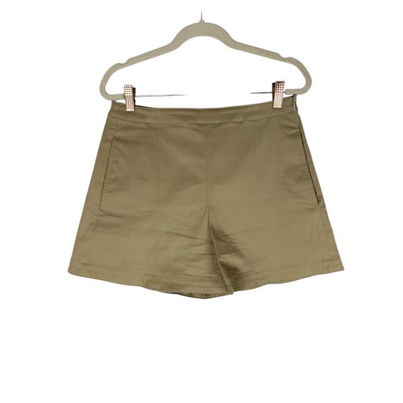 Theory Clean Chino Shorts Cotton Casual Beige Size 4 - Picture 3 of 11